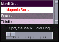 some color names, and Spot, the Magic Color Dog slider