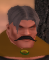 his head