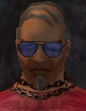 his head