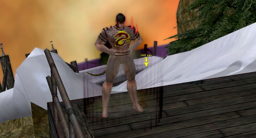 Clawsome, a claws/invulnerability brute, on the ramp to the Ski Chalet