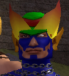 his head