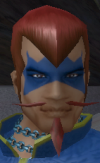 his head