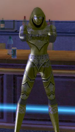 Dark Eire, full view with original costume
