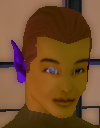 his head