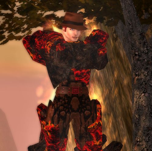 full body pose of Ochre Rook, a stone/stone tank