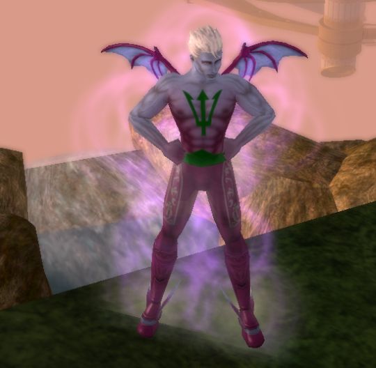 Ricky Whitehair, a magic controller, posing on an Ouroboros island