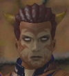 his head