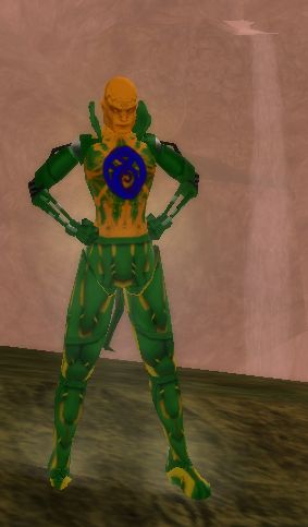 full body pose of Xor the Half-Adder, a science scrapper