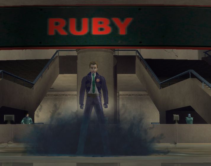 Creepy Little Kid, a dark/dark corruptor, inside the Arena lobby