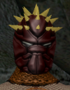 his head