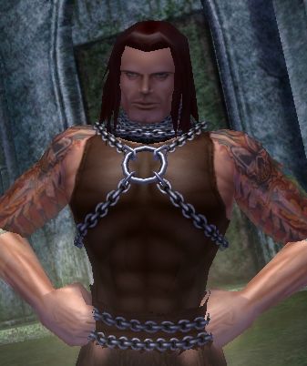 I brought the chains and tattoos -- you were to bring the fruit punch! Frozen in Time bust view