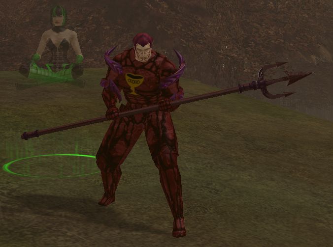 Stick and Stones, a magic brute, with War Witch meditating behind him