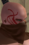 his head
