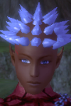 his head