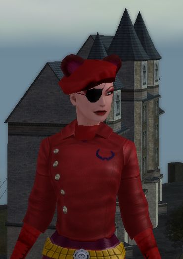 Paris Red, bust view, in Bloody Bay