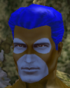 his head