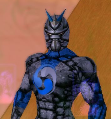 the yin, the yang, and the headtennae Colt Blue bust view