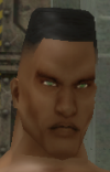 his head