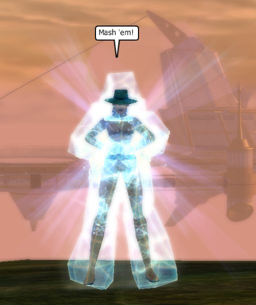 Potato Patina looking in distance at main island of Ouroboros